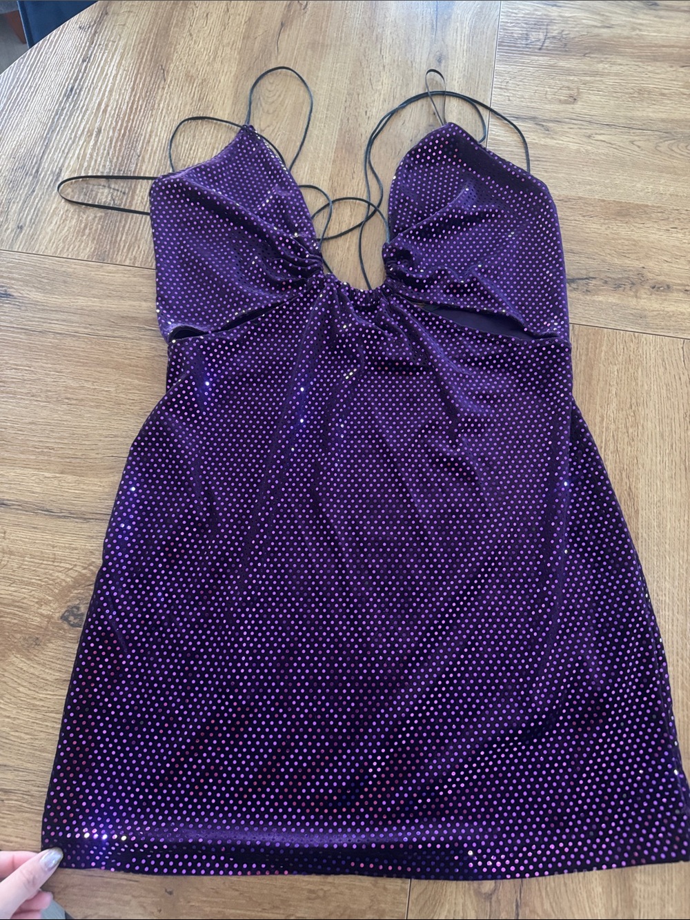 Zara Purple Sequin Mini Dress